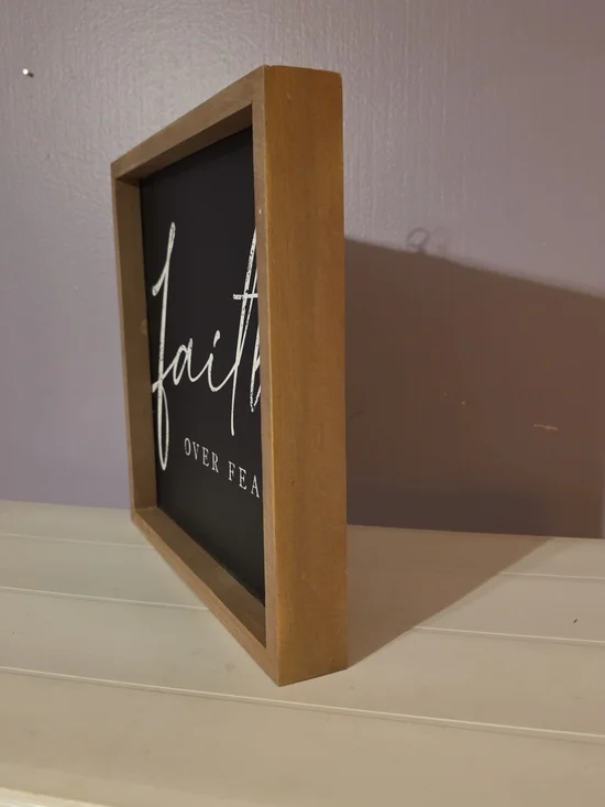 Faith Over Fear Black Wall Decor - Picture 4 of 5